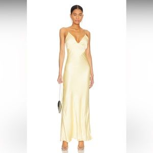 Capri Diamonte Slip Dress in Canary Yellow